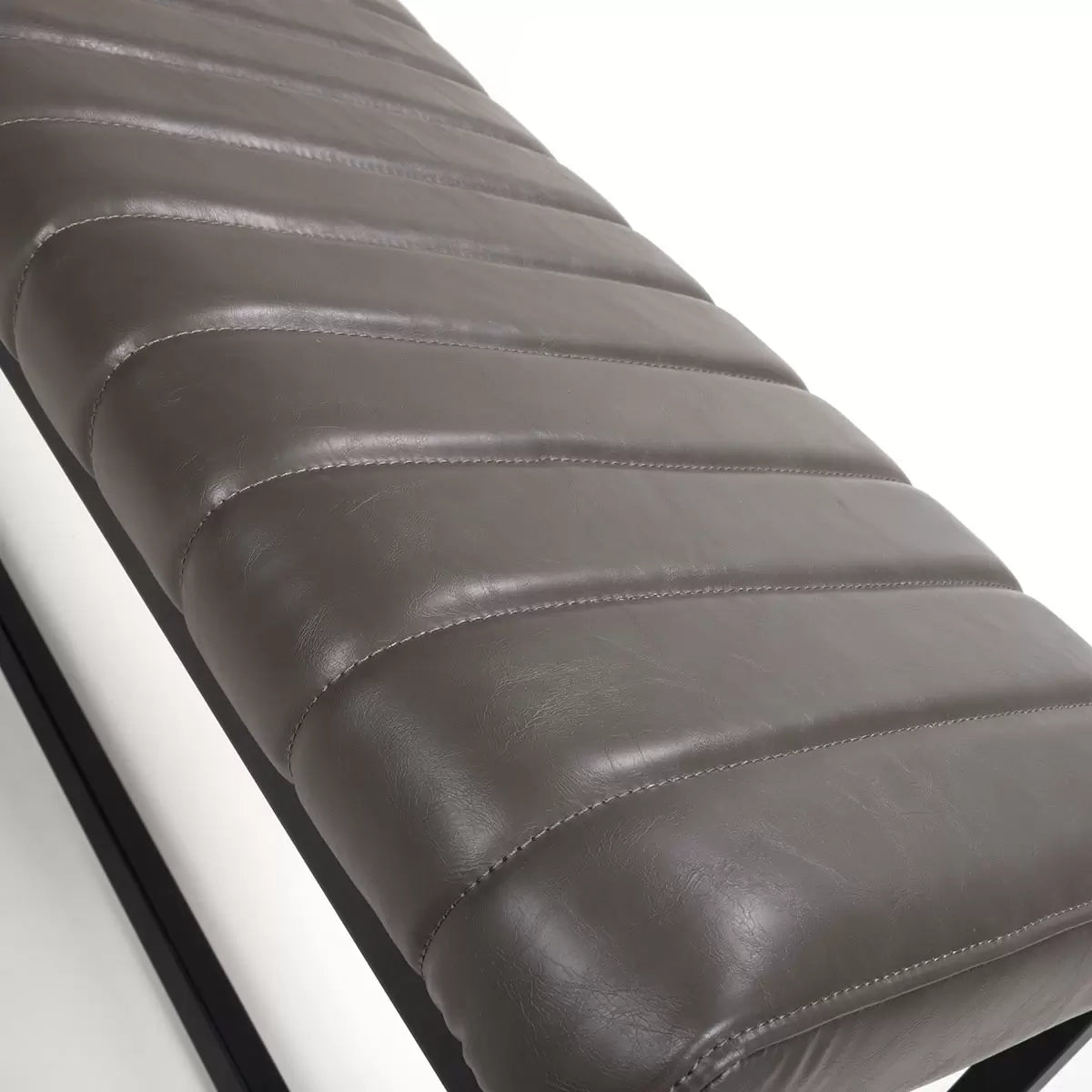 Archer Grey Faux Leather Dining Bench