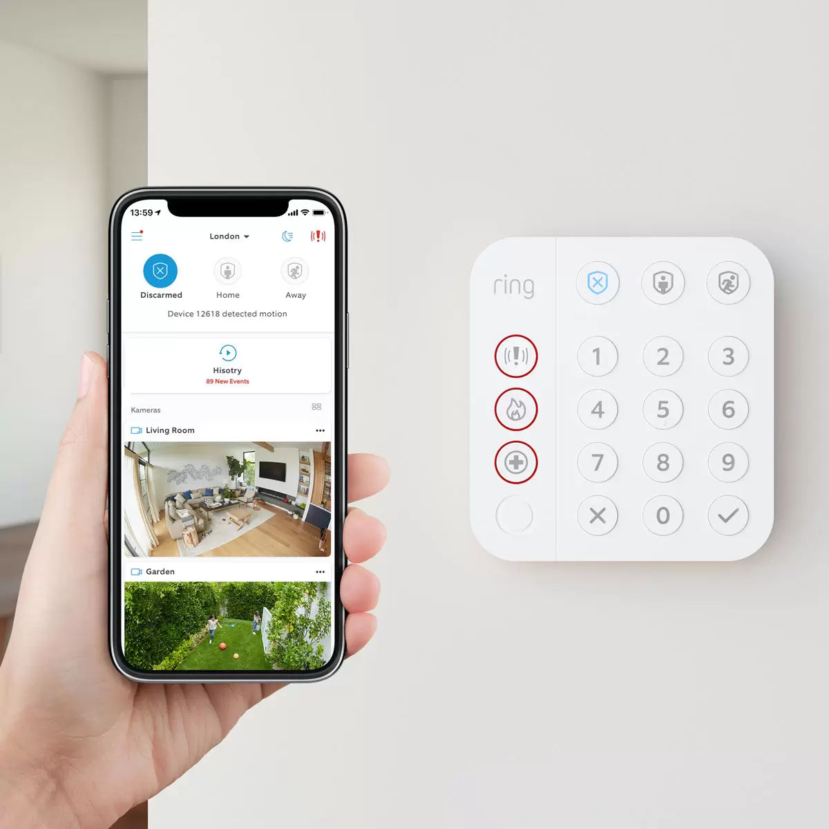 Ring 12pc Alarm Starter Kit Including Outdoor Siren with Indoor Camera