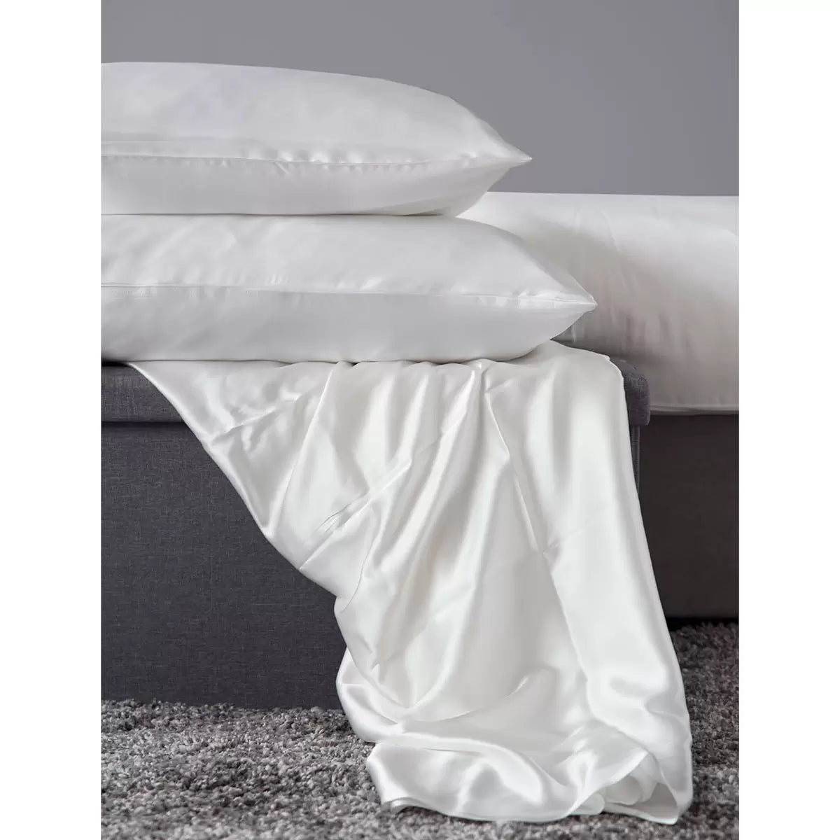 Belledorm 100% Mulberry Silk Ivory Fitted Sheet in 3 Sizes