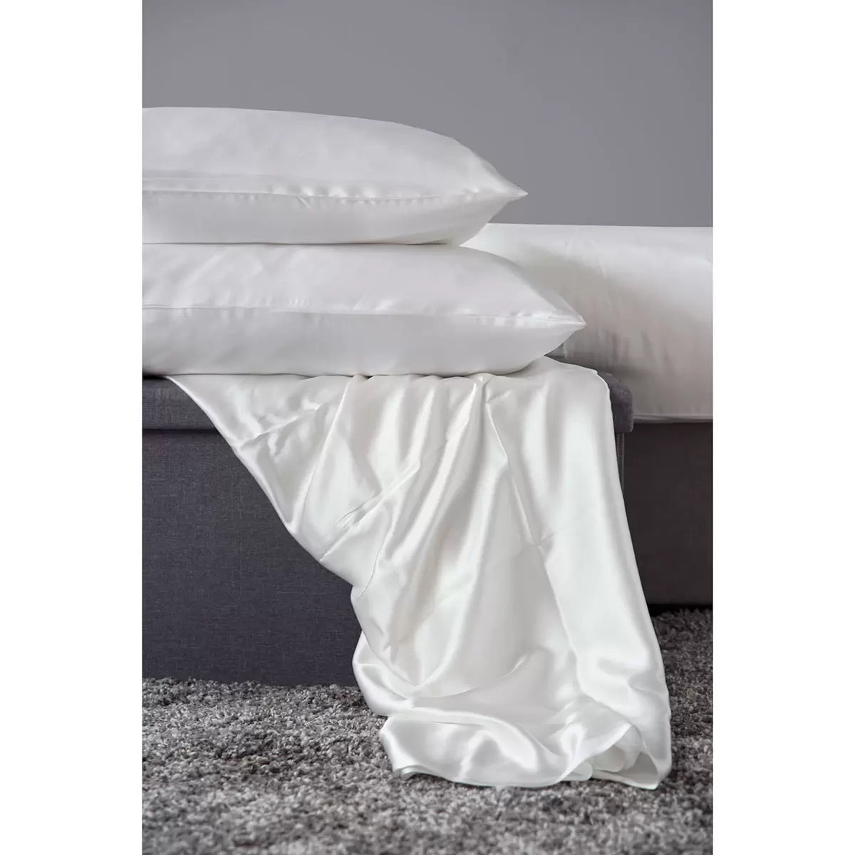 Belledorm 100% Mulberry Silk Ivory Pillowcase Pair