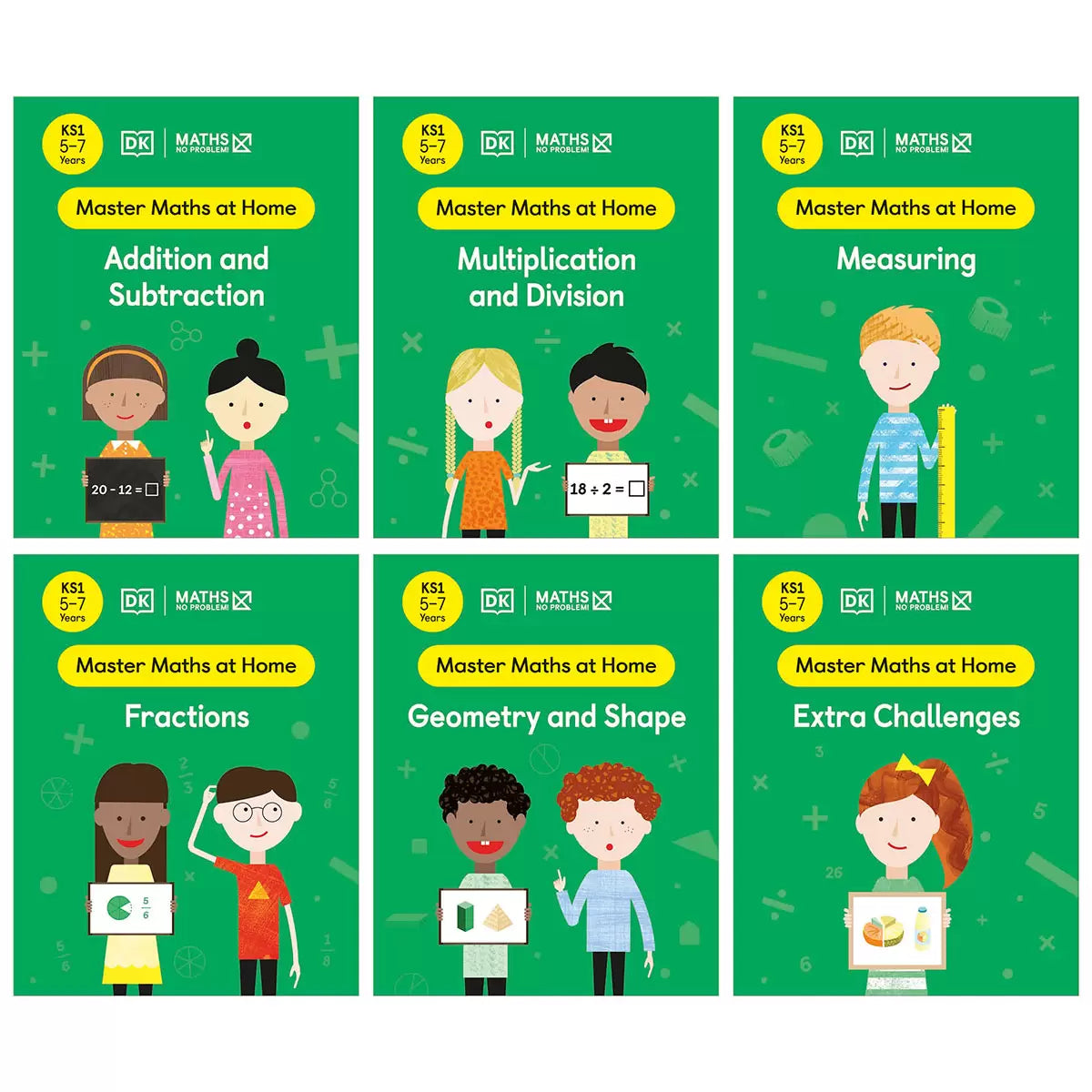 Maths No Problem x6 Books in 4 x Age Options