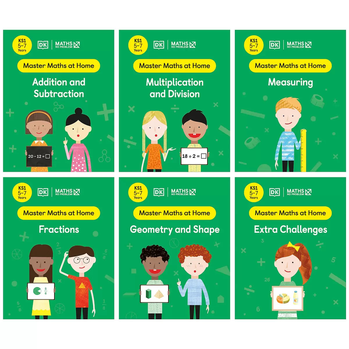 Maths No Problem x6 Books in 4 x Age Options