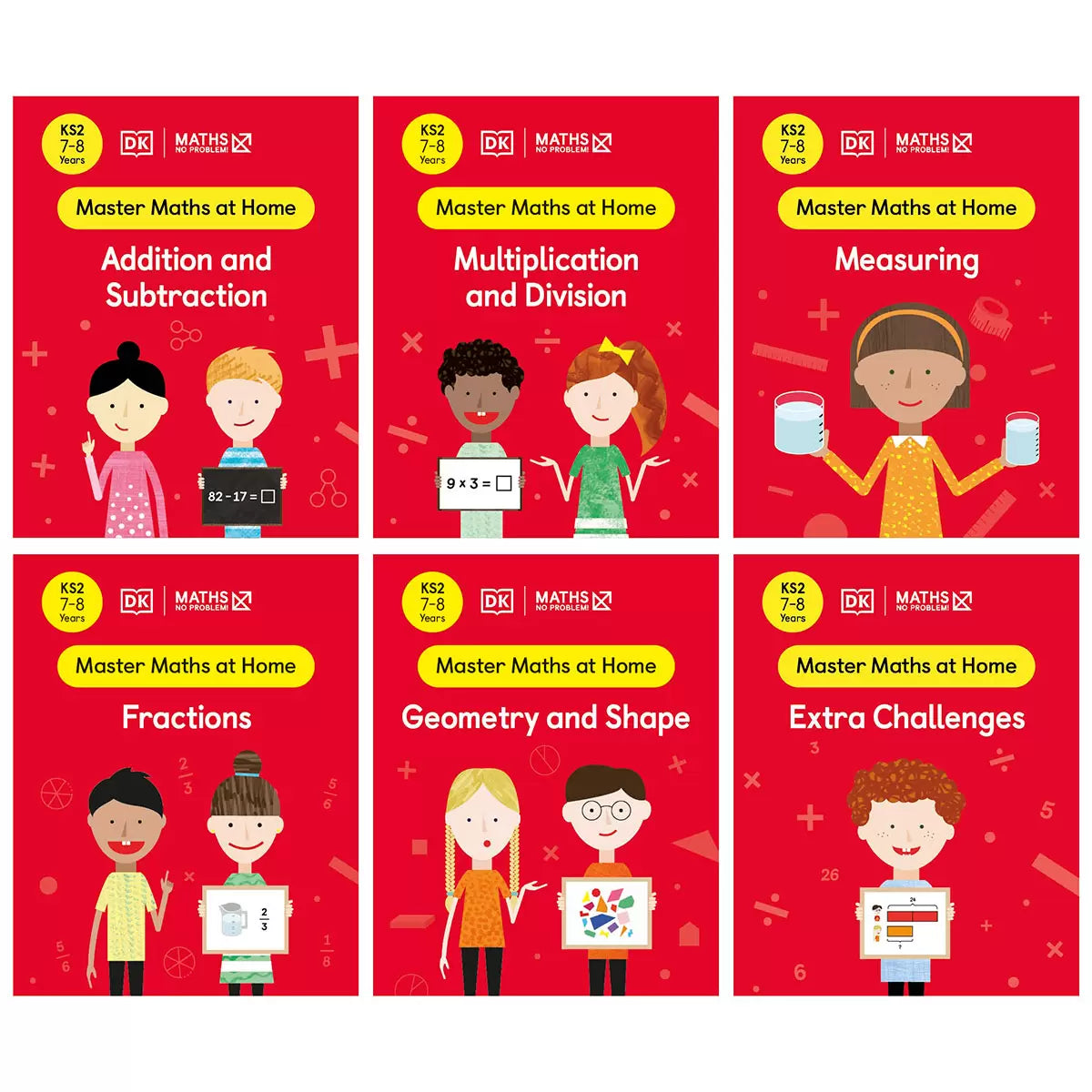 Maths No Problem x6 Books in 4 x Age Options