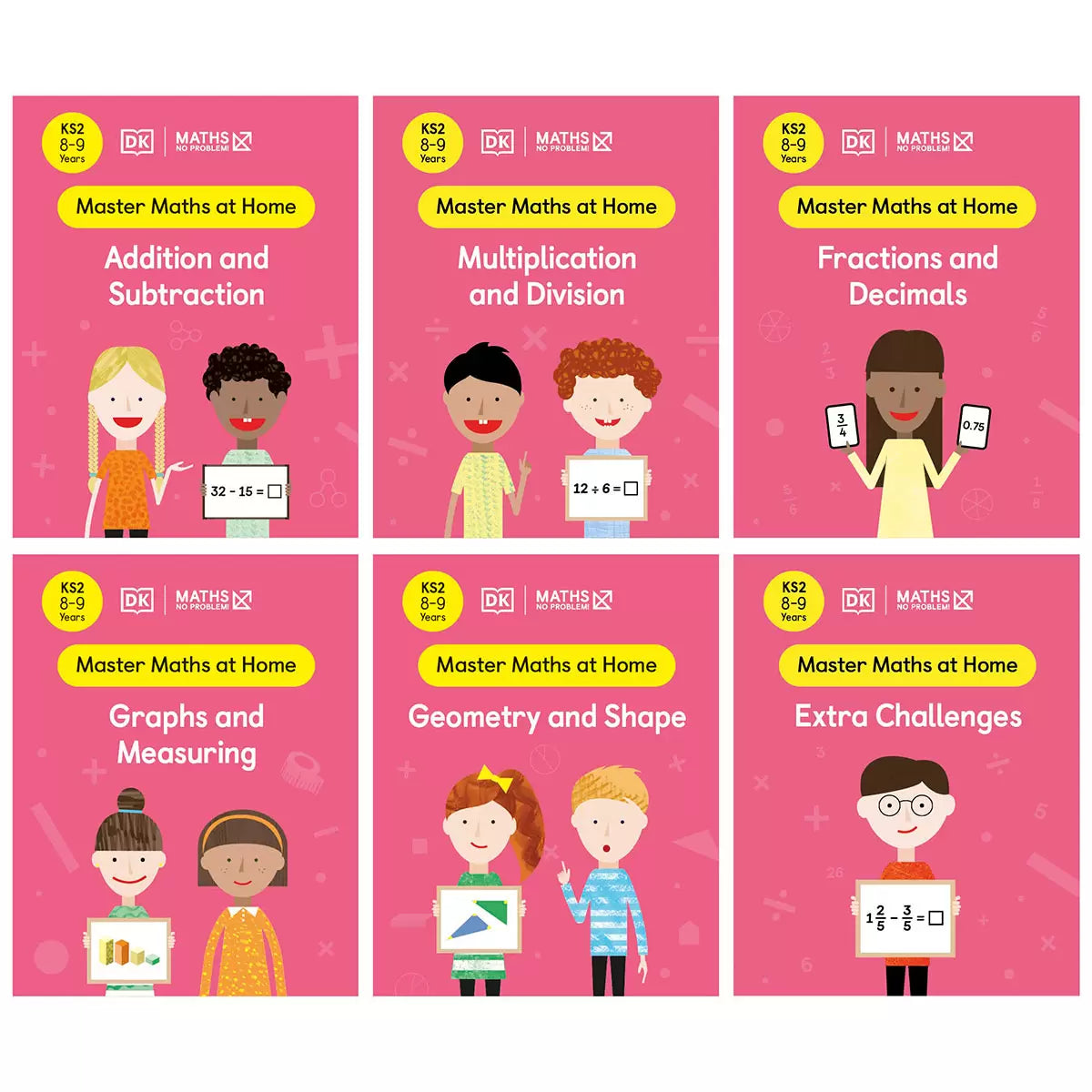 Maths No Problem x6 Books in 4 x Age Options