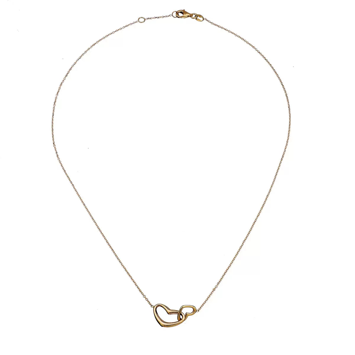 14ct Yellow Gold Interlocking Heart Necklace