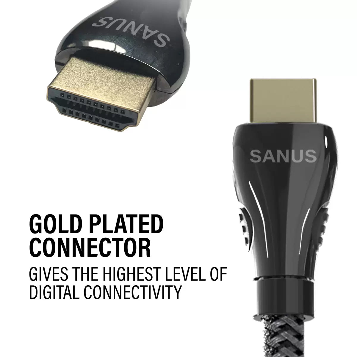 Sanus Preferred 2.1 HDMI Cable, 8K, 3 Metre, Twin Pack, view 3