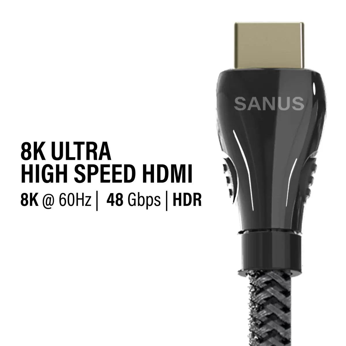 Sanus Preferred 2.1 HDMI Cable, 8K, 3 Metre, Twin Pack, view 4