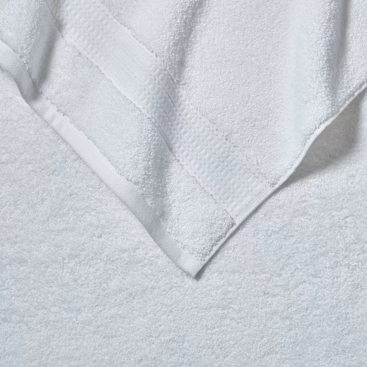 Grandeur 100% Cotton White Bath Towels, 2 Pack
