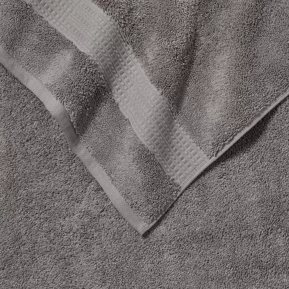 Grandeur 100% Cotton Grey Bath Towels, 2 Pack
