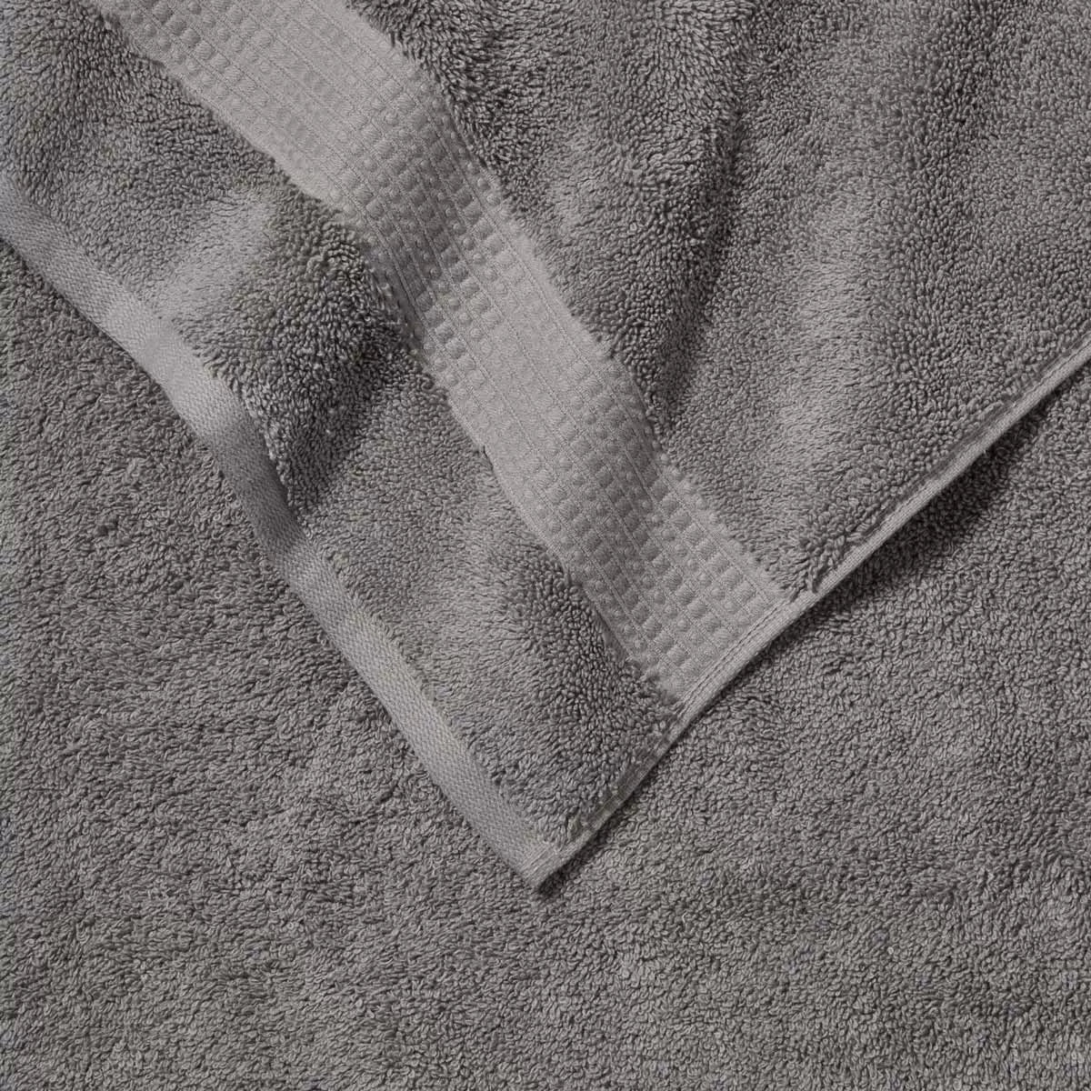 Grandeur 100% Cotton Grey Bath Sheets, 2 Pack
