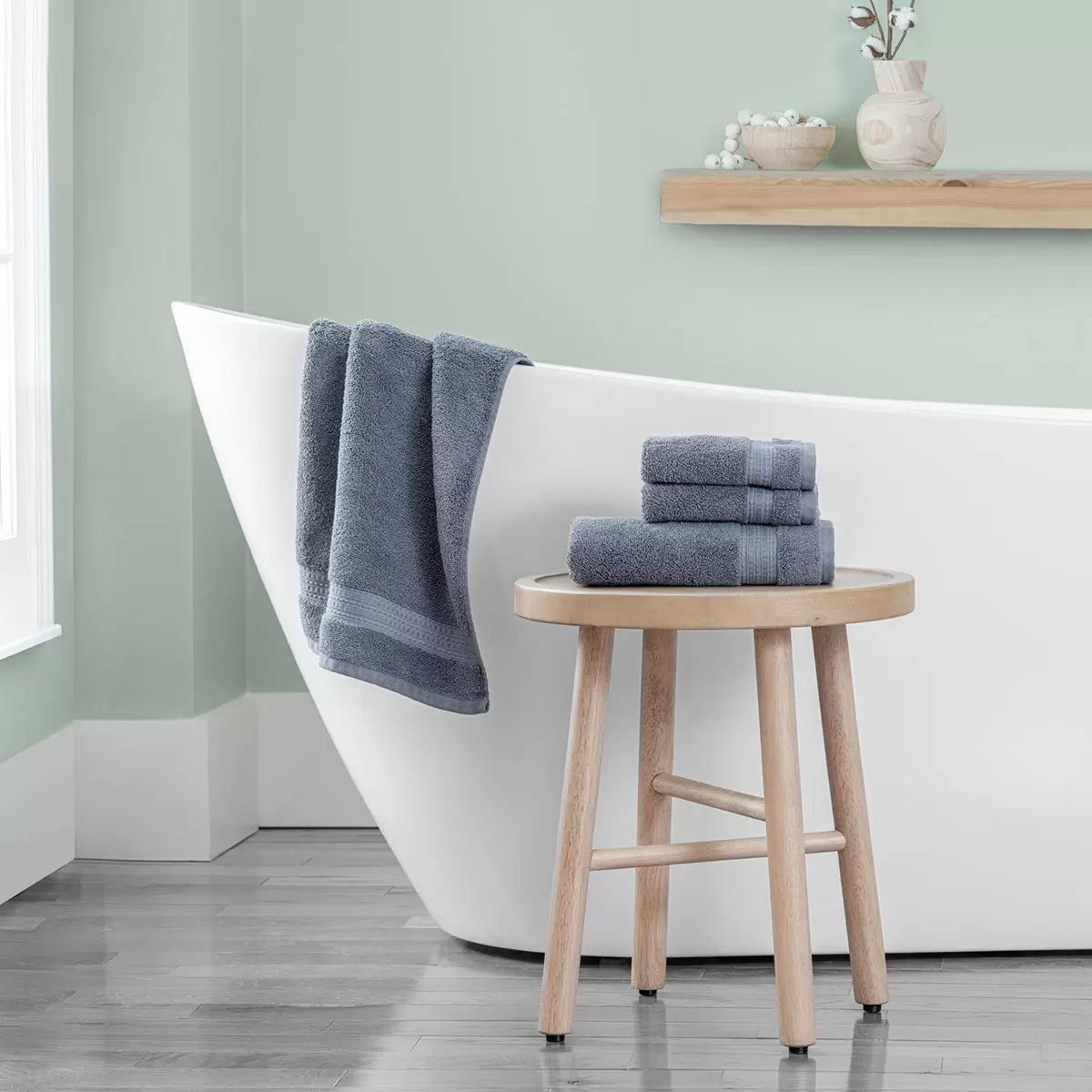 Grandeur 100% Cotton Bath Towels, 2 Pack
