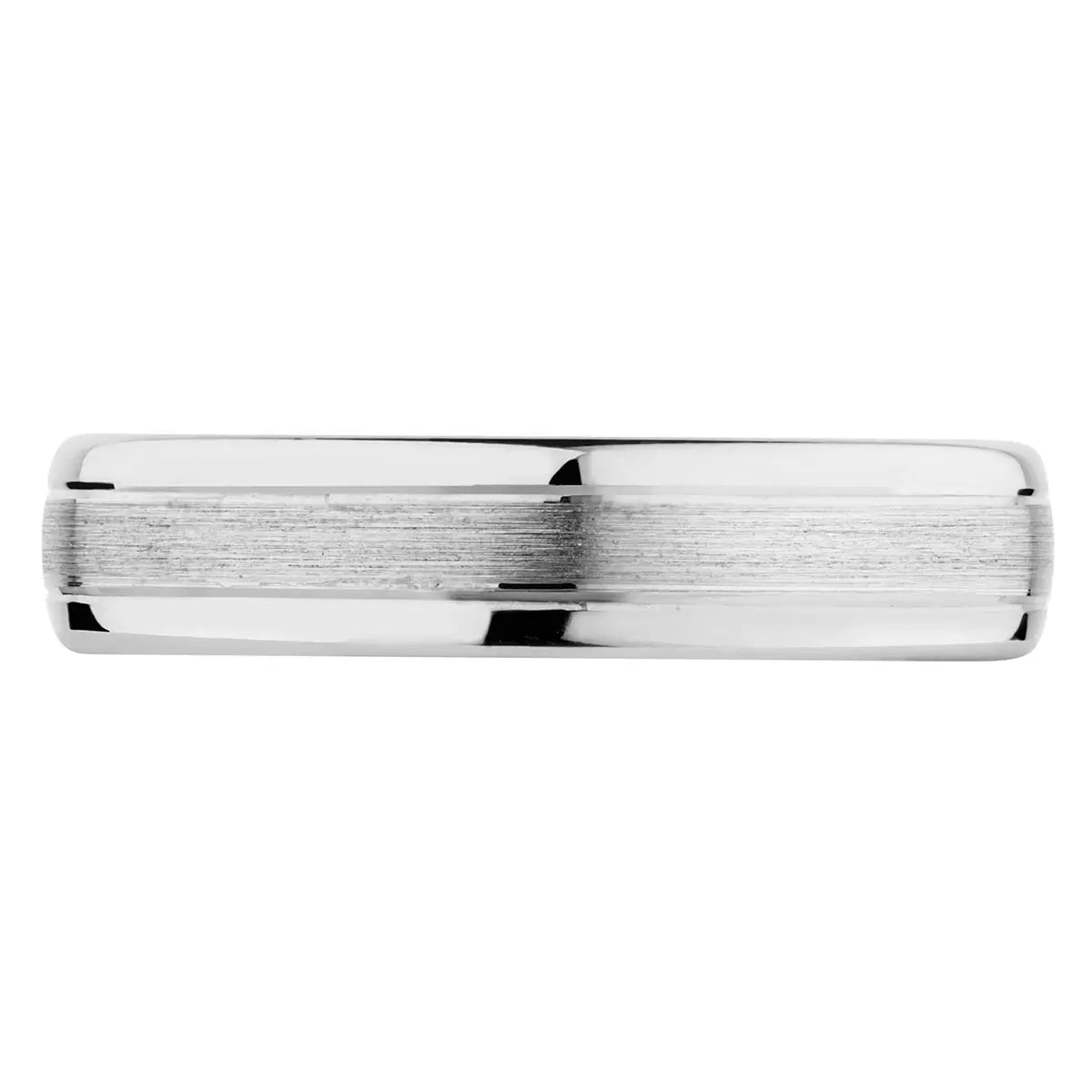 5.0mm Luxury Court Wedding Ring, Satin & Polished Platinum