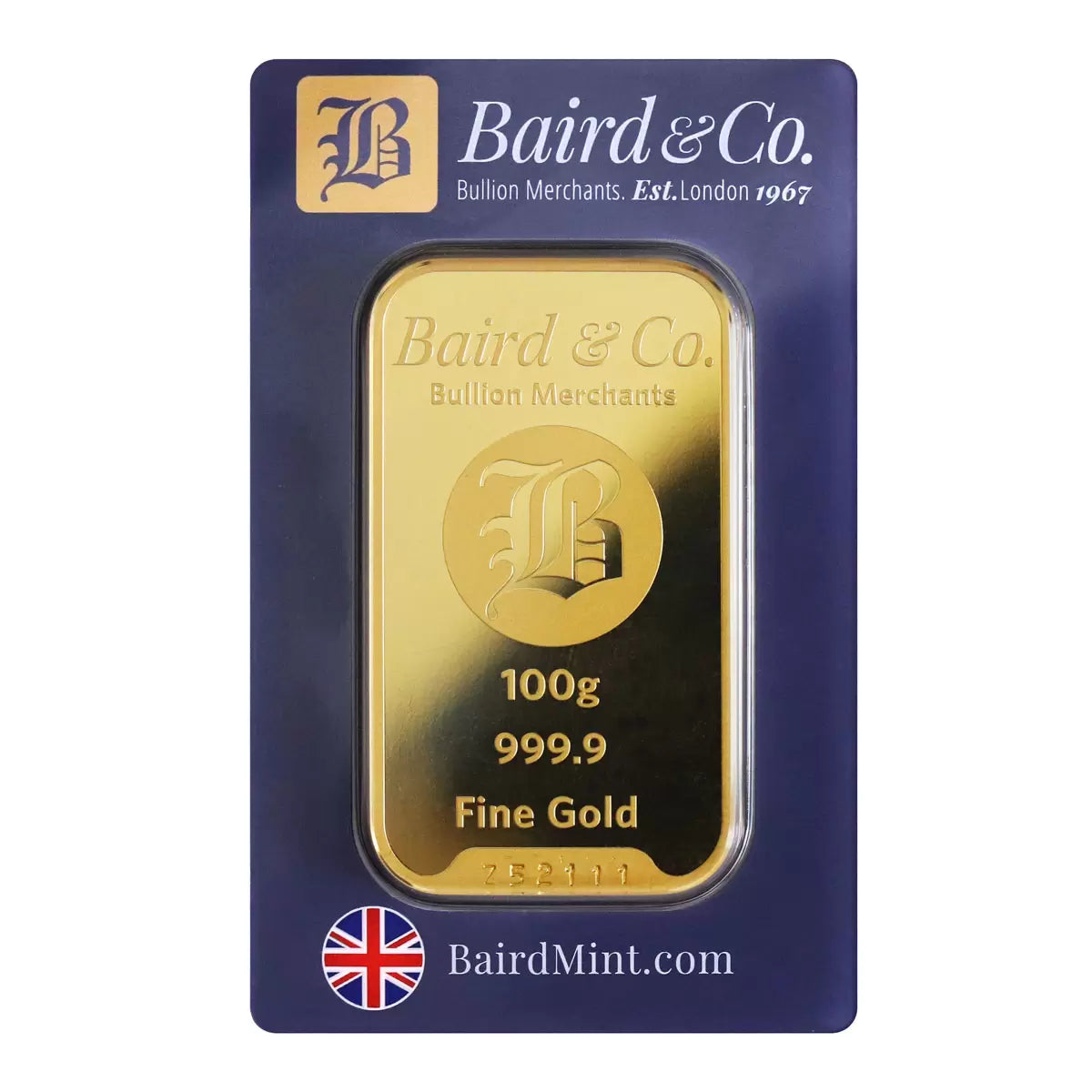 100 Gram Gold Minted Bar