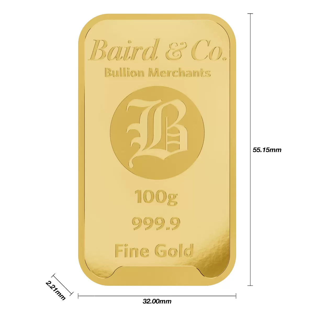 100 Gram Gold Minted Bar