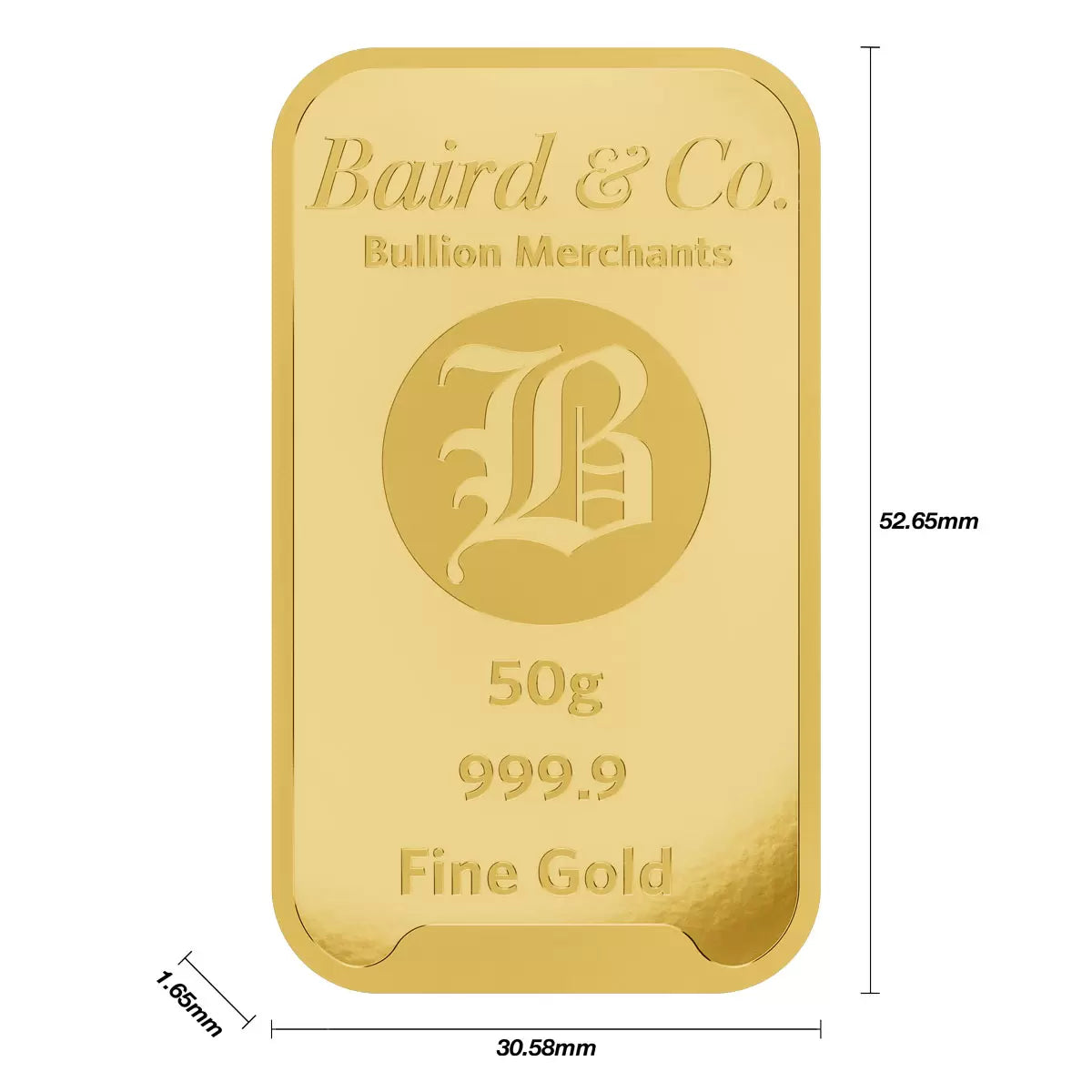 50 Gram Gold Minted Bar