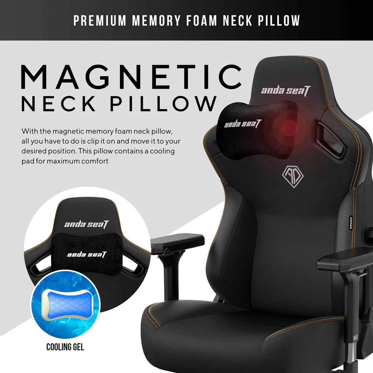 anda seaT Kaiser Series 3 Large Gaming Chair, Black, view 6