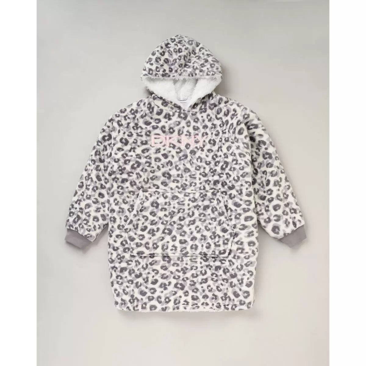 DKNY Kids Oversized Hoodie in Leopard Print