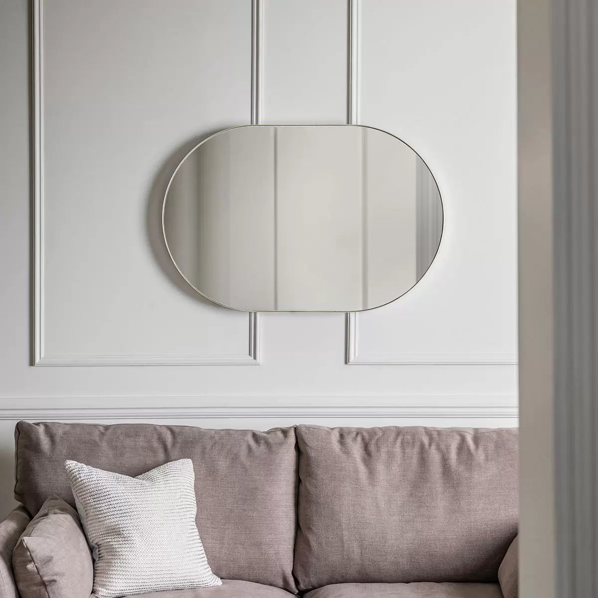 Gallery Hurston Elipse Champagne Mirror, 60 x 90cm