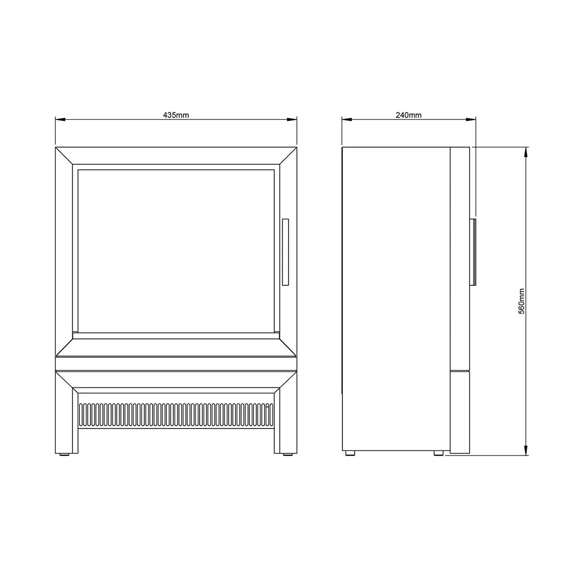 Flare Qube Electric Stove in Black, 2kW
