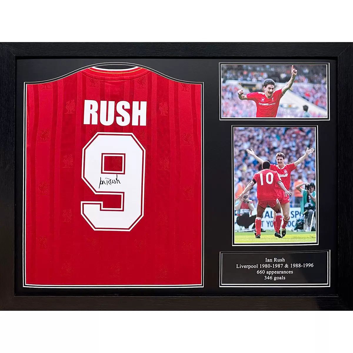 Ian Rush Signed Framed Liverpool Football Shirt