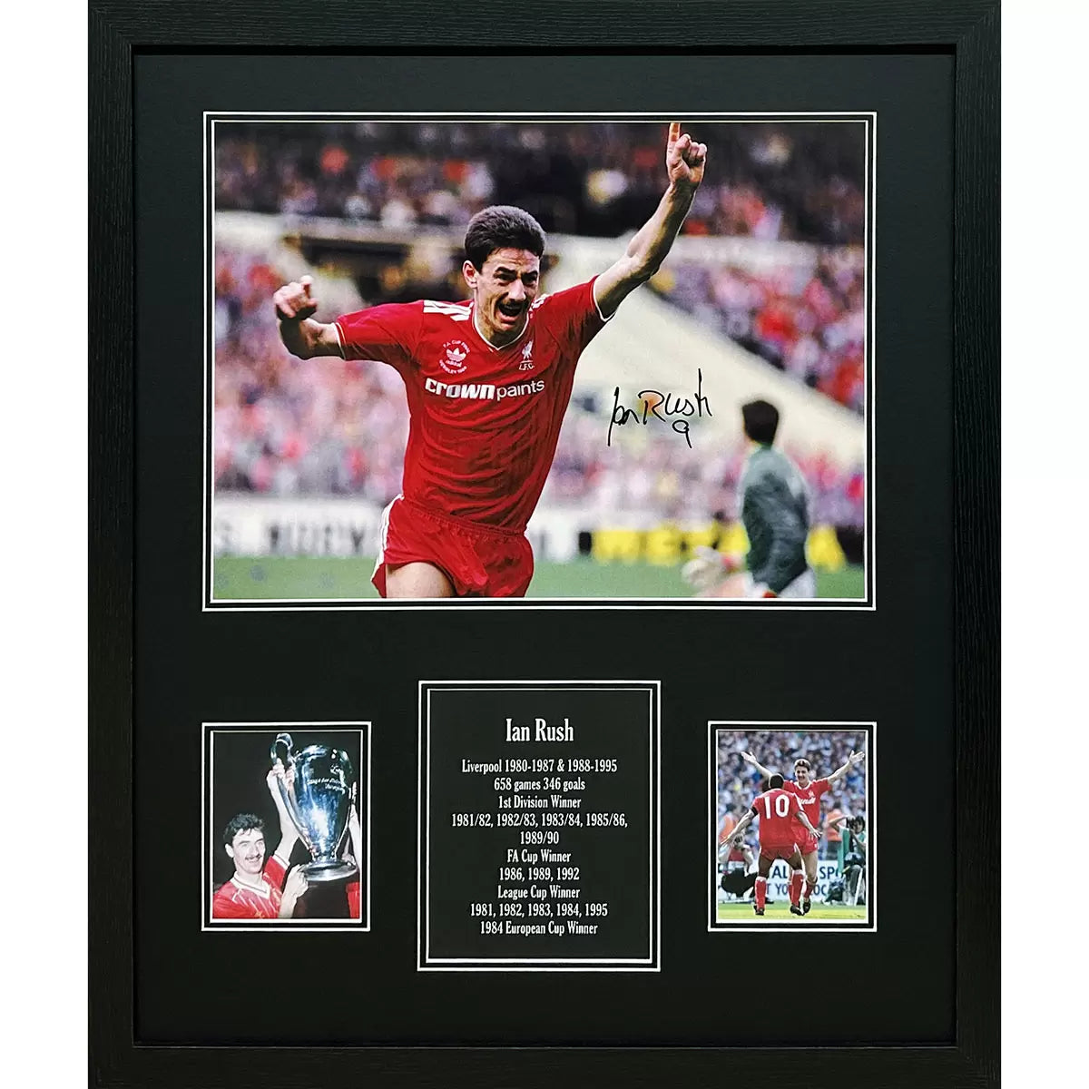 Ian Rush Signed Framed Liverpool Football Photograph