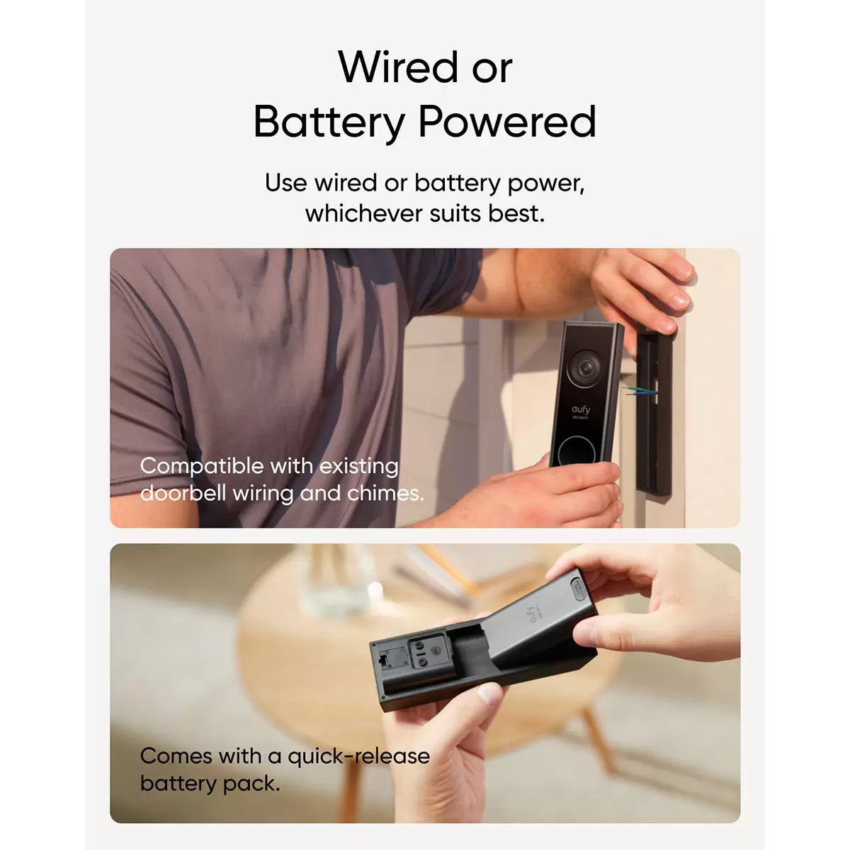 eufy 2K Video Doorbell E340 8GB Local Storage with Chime - No Monthly Fees