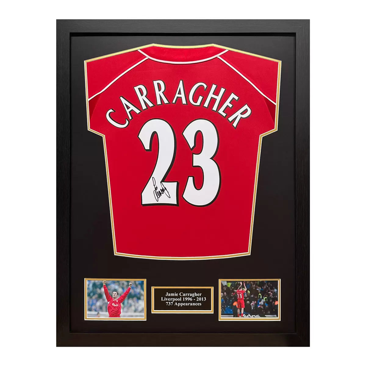 Jamie Carragher Signed Framed Liverpool Football Shirt