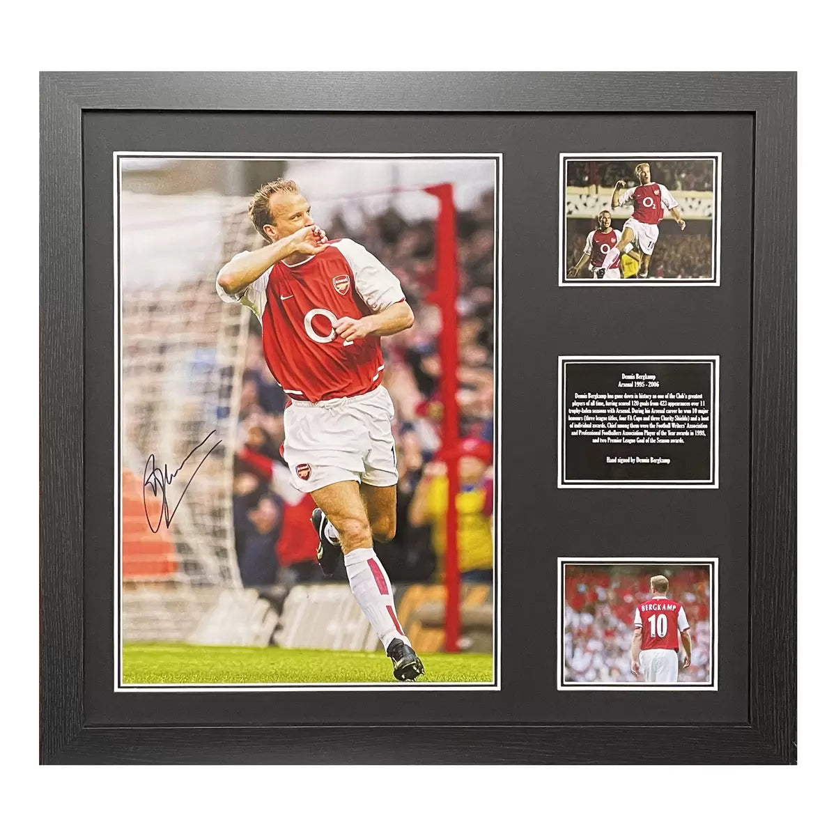 Dennis Bergkamp Signed Framed Arsenal Football Photograph