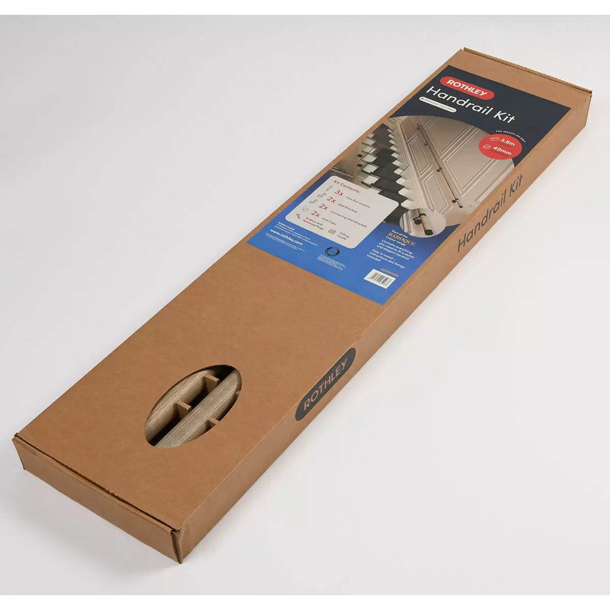Rothley Drift Wood Finish 3500mm Hand Rail Kit