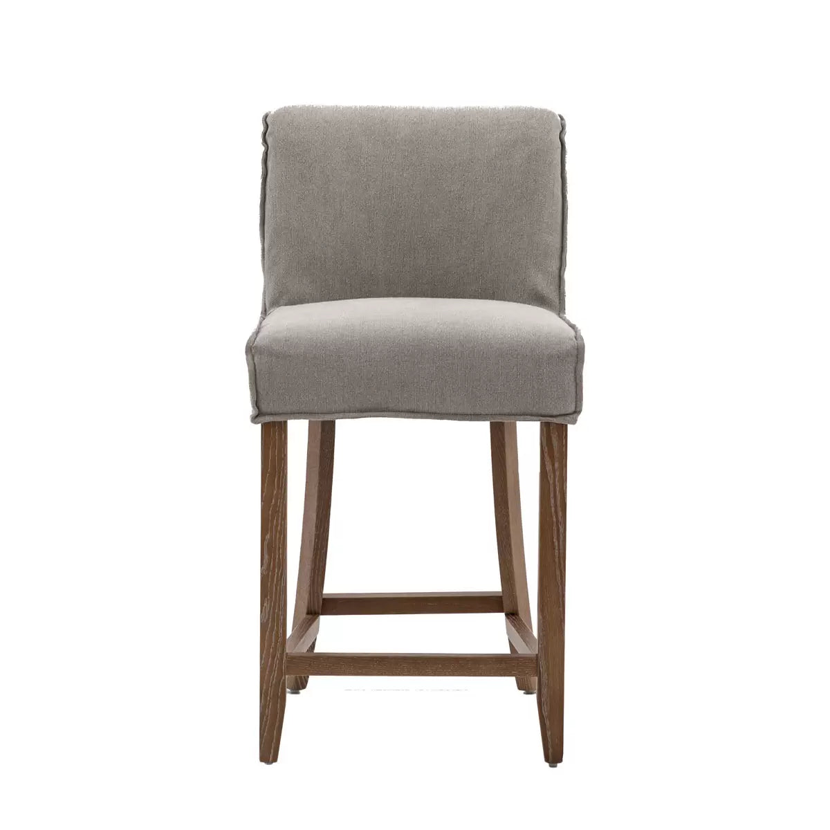 Gallery Tarnby Grey Linen Bar Stool, 2 Pack