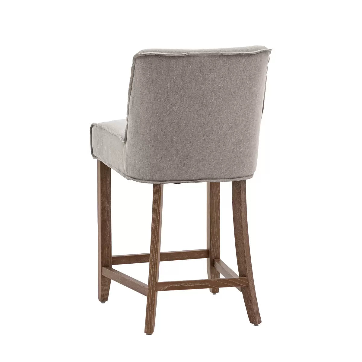 Gallery Tarnby Grey Linen Bar Stool, 2 Pack