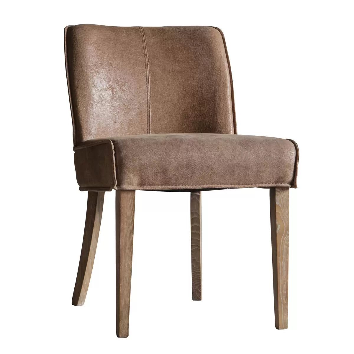 Gallery Tarnby Brown Leather Dining Chair, 2 Pack