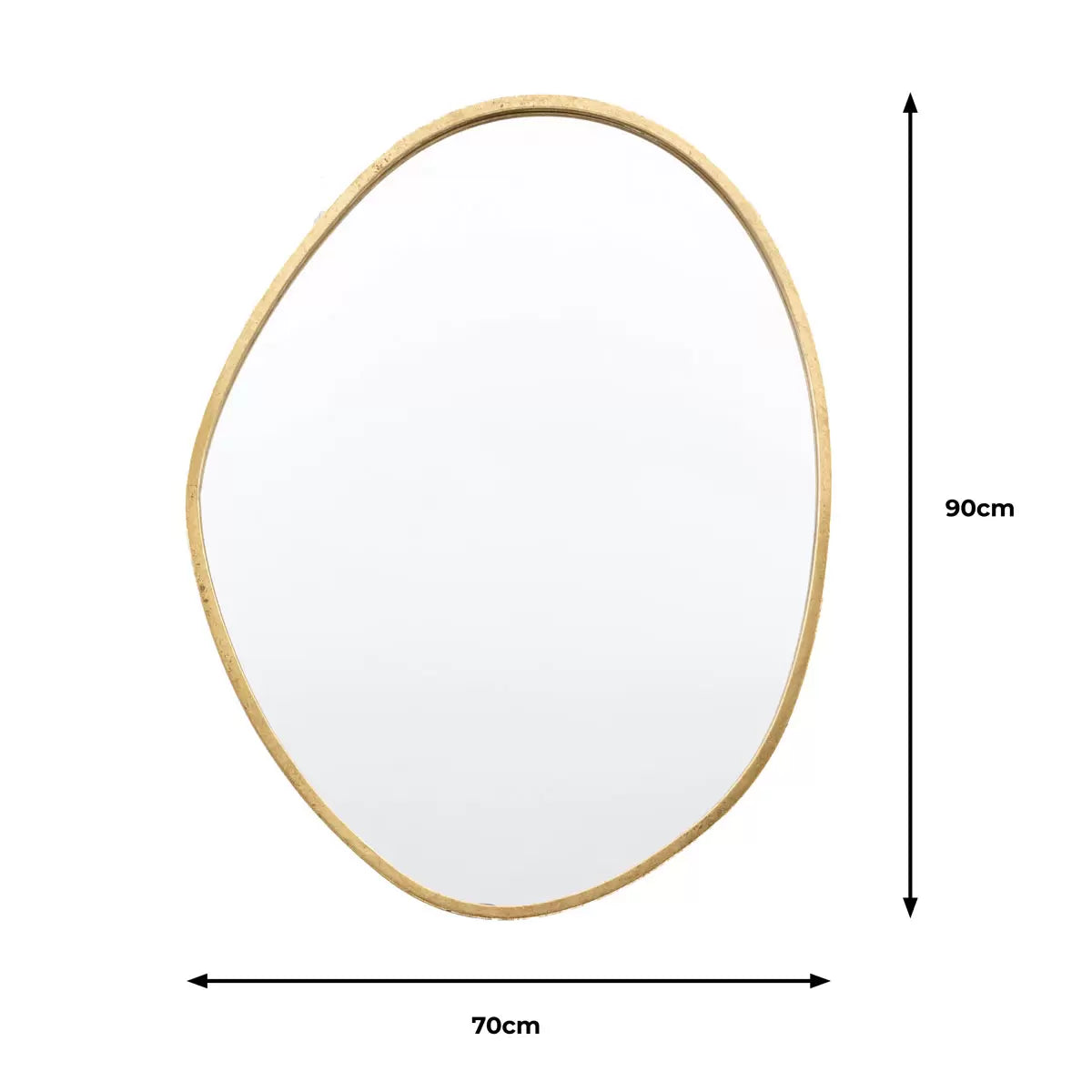 Gallery Chattenden Gold Pebble Mirror, 70 x 90cm