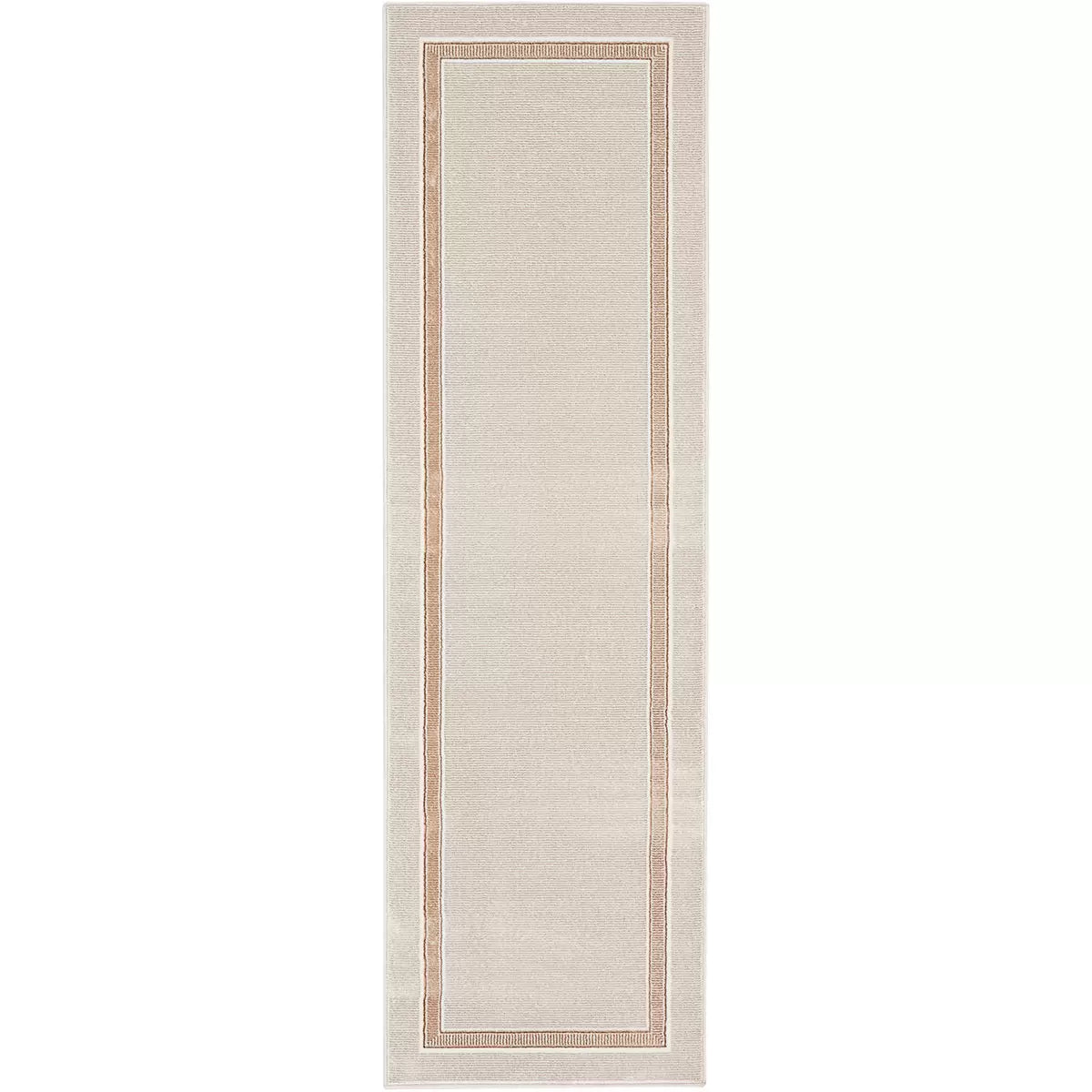 Glitz Cream Border Runner, 69 x 229 cm