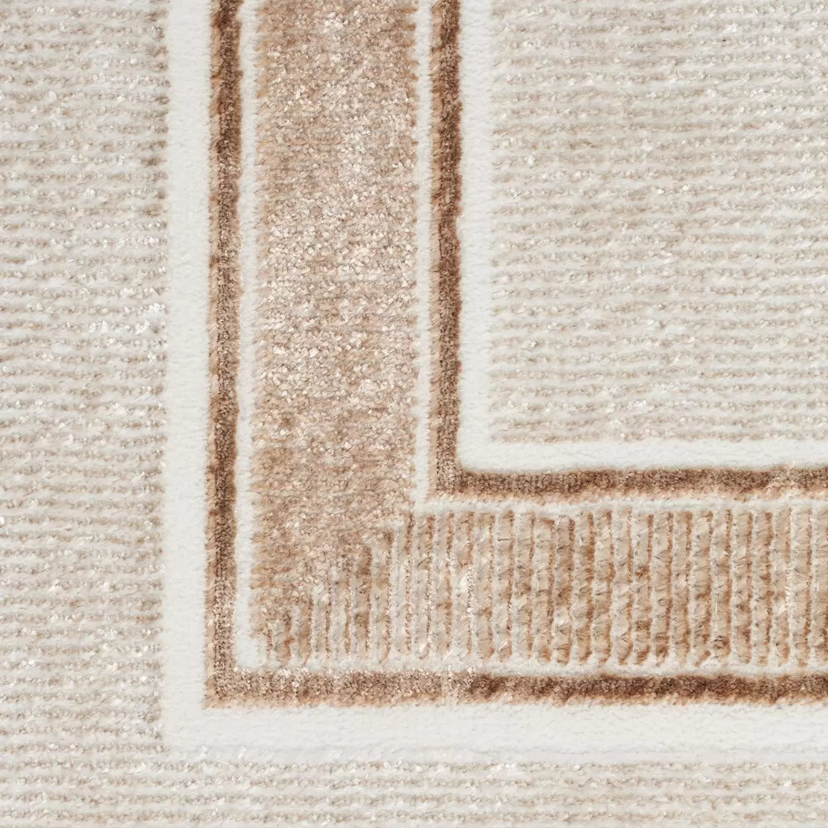 Glitz Cream Border Runner, 69 x 229 cm