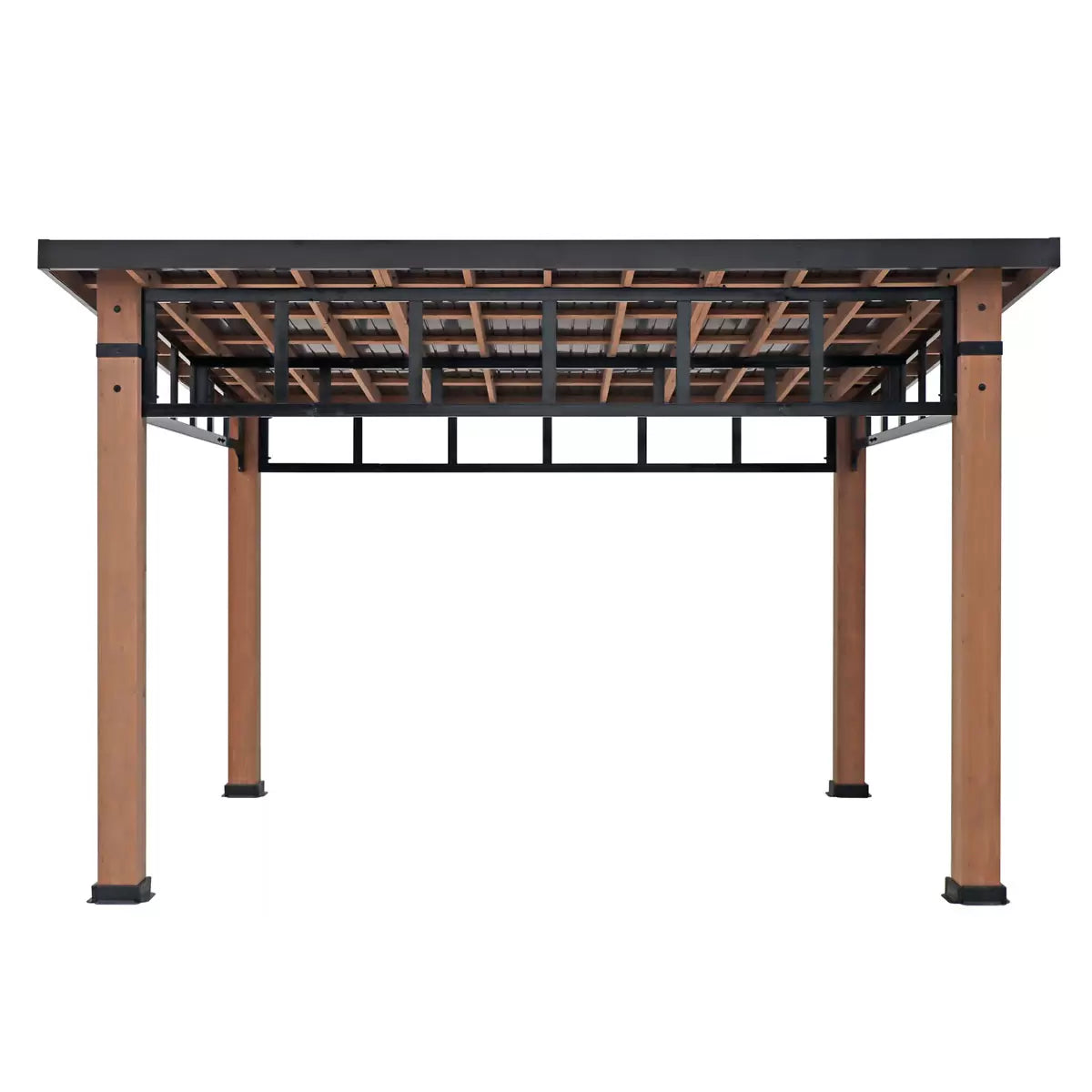 Yardistry 12ft x 14ft (3.7 x 4.3m) Contemporary Gazebo with Aluminium Flat Top