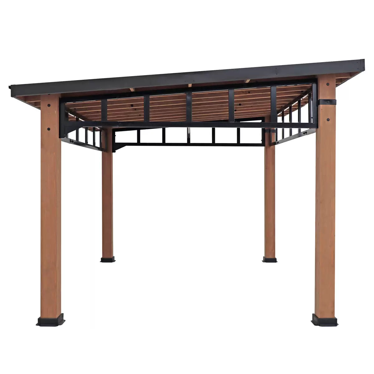 Yardistry 12ft x 14ft (3.7 x 4.3m) Contemporary Gazebo with Aluminium Flat Top