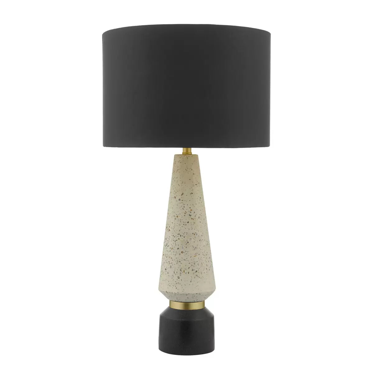 Onora Terrazzo Table Lamp with Black Faux Silk Shade