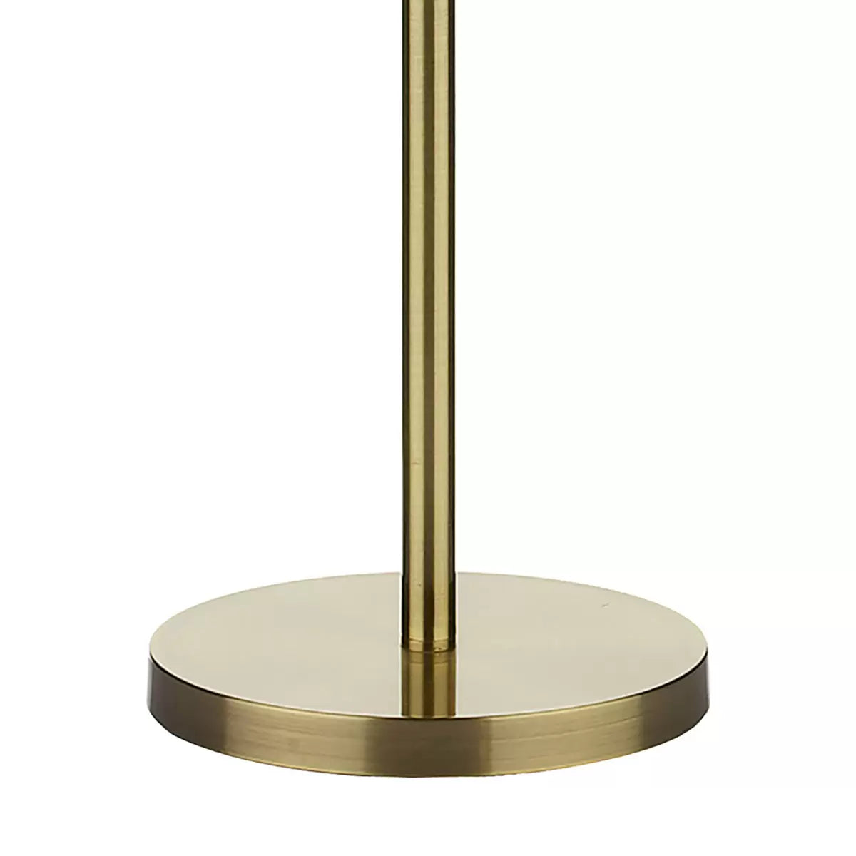 Madrid Antique Brass Floor Lamp with Faux Silk Shade