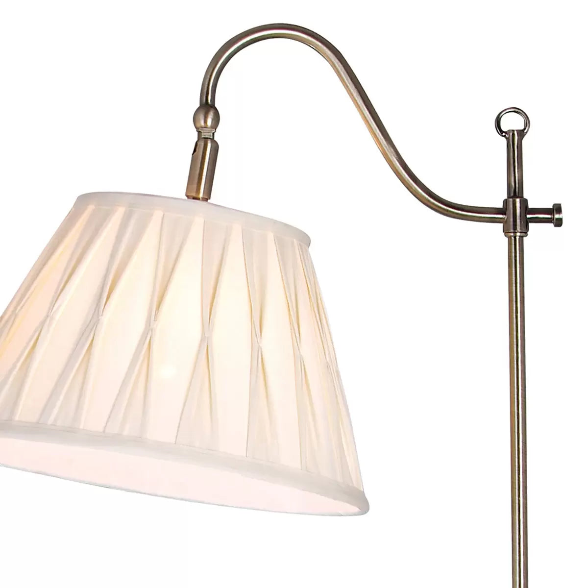 Suffolk Rise & Fall Floor Lamp with Pleated Shade