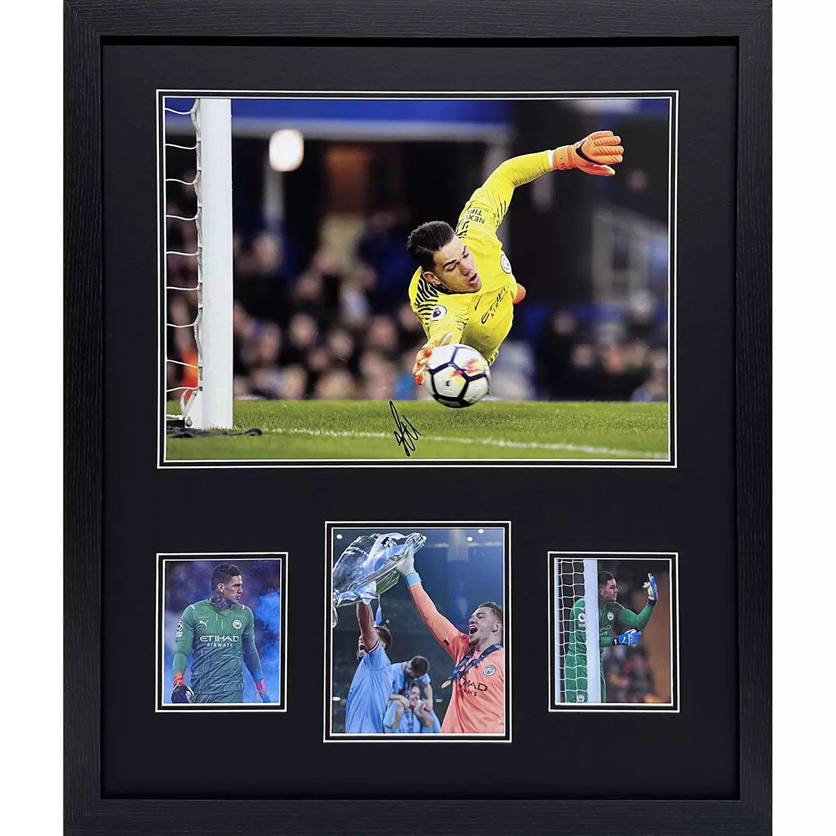 Ederson Signed Framed Manchester City Football Photograph