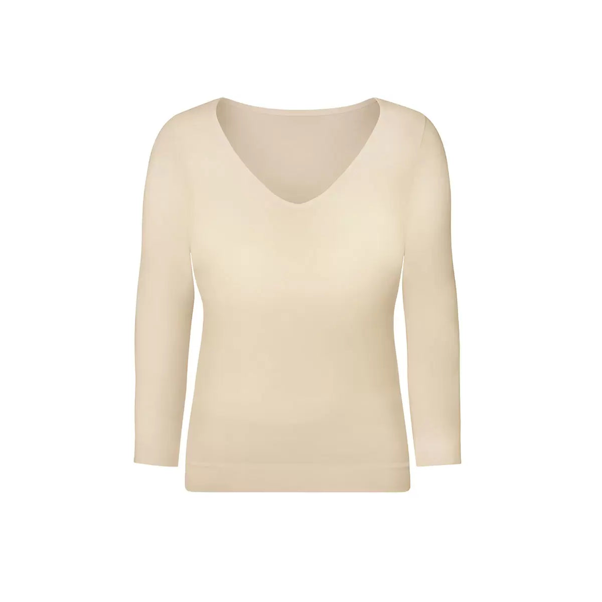 Evenlina Long Sleeve Shaping Compression T-shirt in Almond