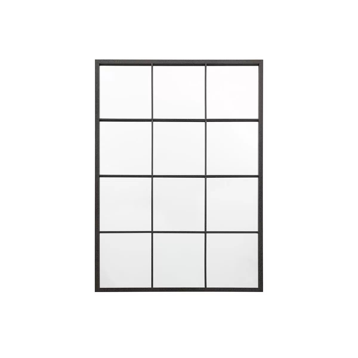 Gallery Chafford Black Window Mirror, 80 x 110cm