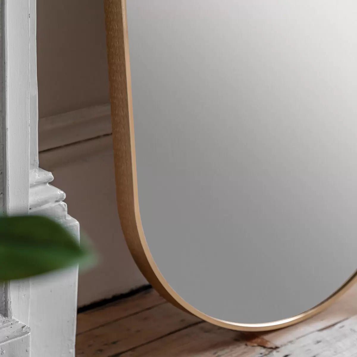 Gallery Yardley Gold Leaner Mirror, 50 x 150 cm
