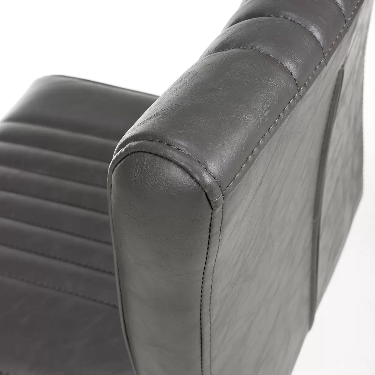 Archer Grey Faux Leather Cantilever Bar Stool, 2 Pack