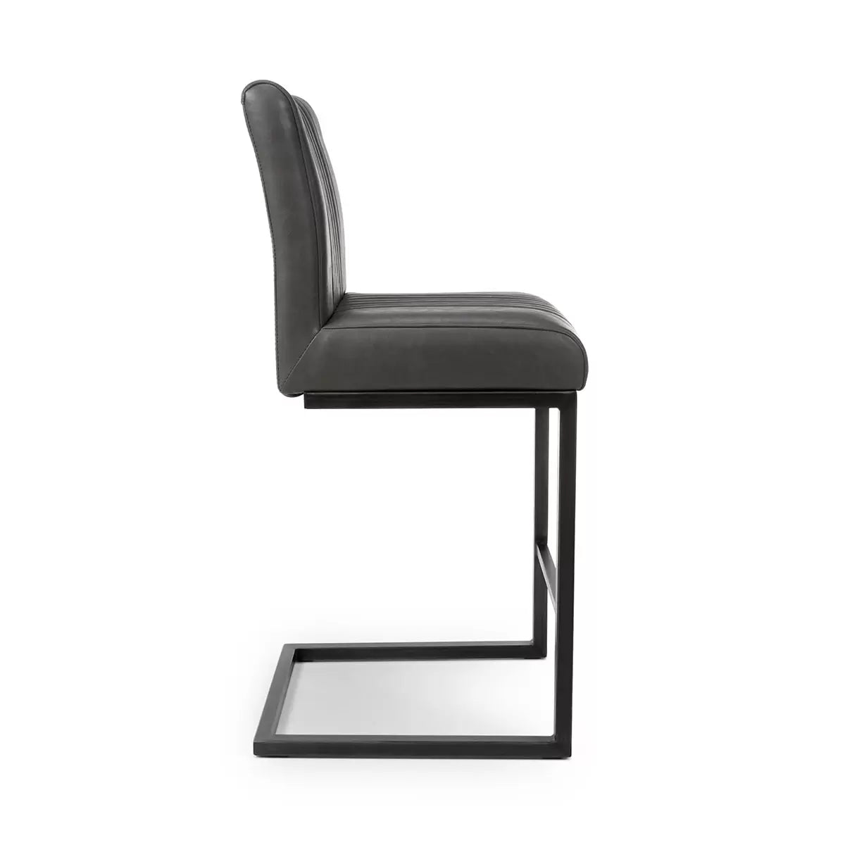 Archer Grey Faux Leather Cantilever Bar Stool, 2 Pack