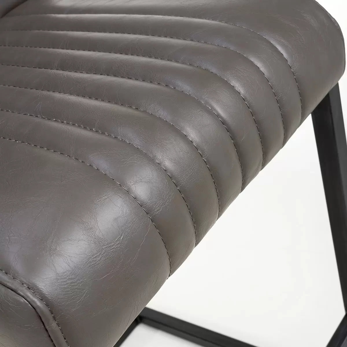 Archer Grey Faux Leather Cantilever Bar Stool, 2 Pack