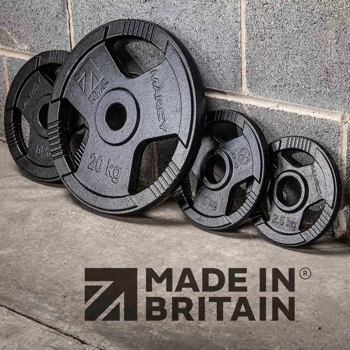 Marcy Made in Britain Eco Olympic Weight Set with 7ft Barbell in 3 Sizes