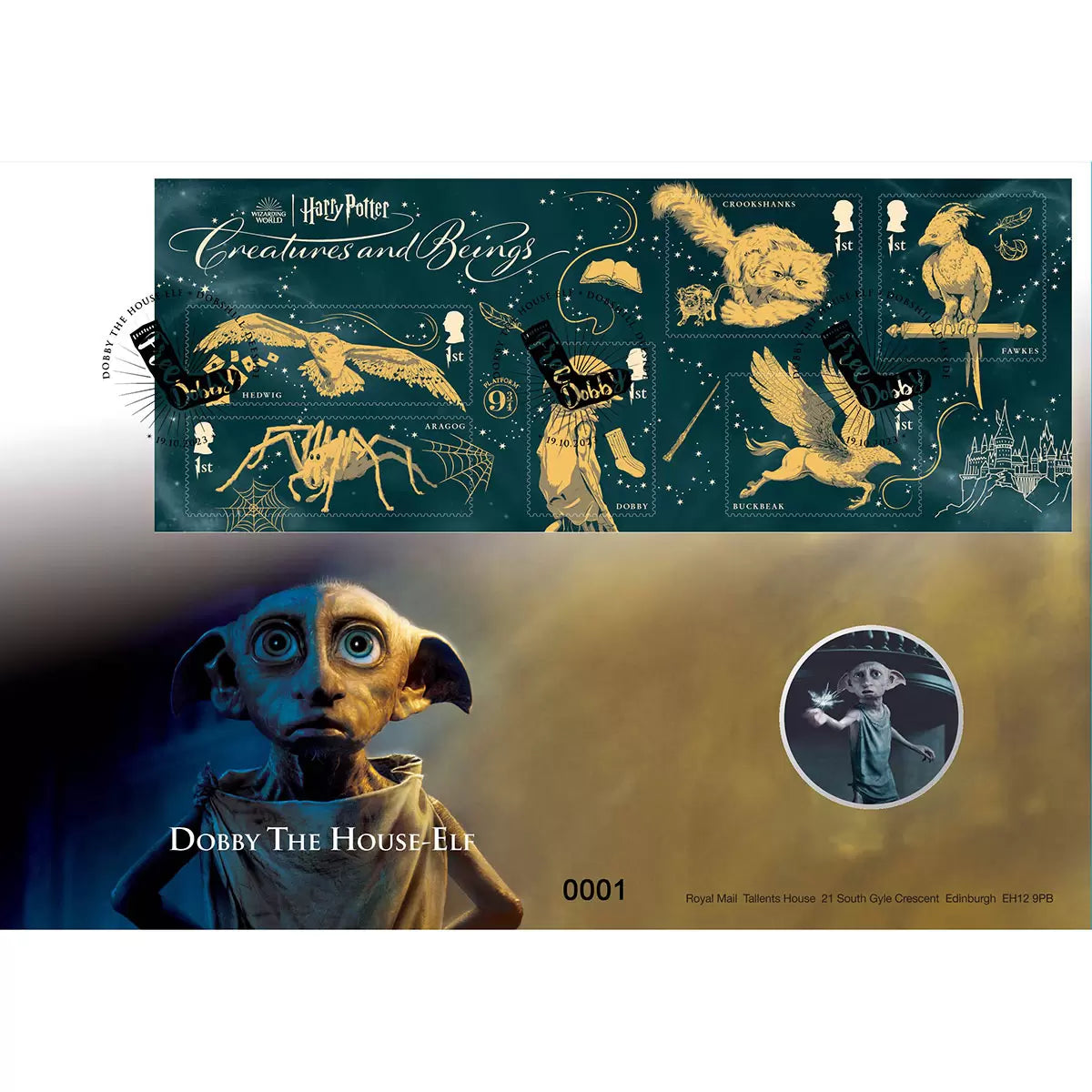 Official Harry Potter Limited Edition Medal Cover Dobby the House-Elf by Royal