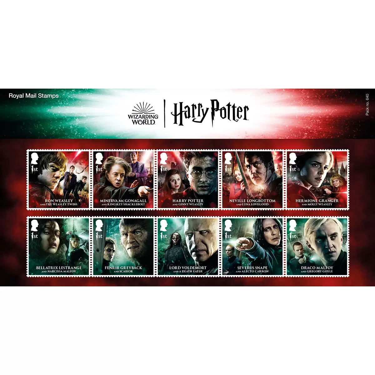 Official Harry Potter Stamps Affixed Presentation Pack by Royal Mail. Harry